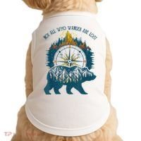 Not All Who Wander Are Lost Bear Camping Crew Happy Camper Doggie Tank thumb 0