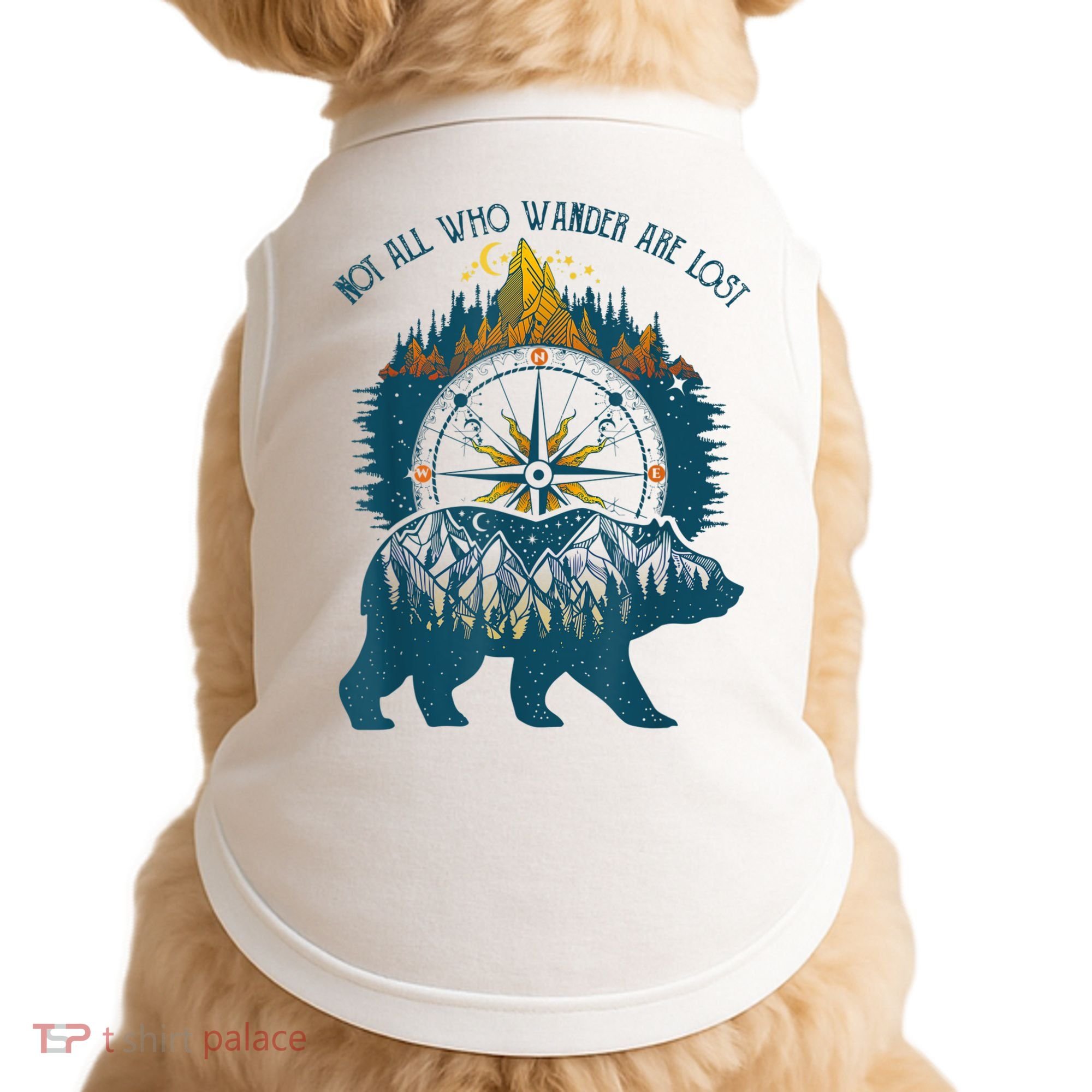 Not All Who Wander Are Lost Bear Camping Crew Happy Camper Doggie Tank