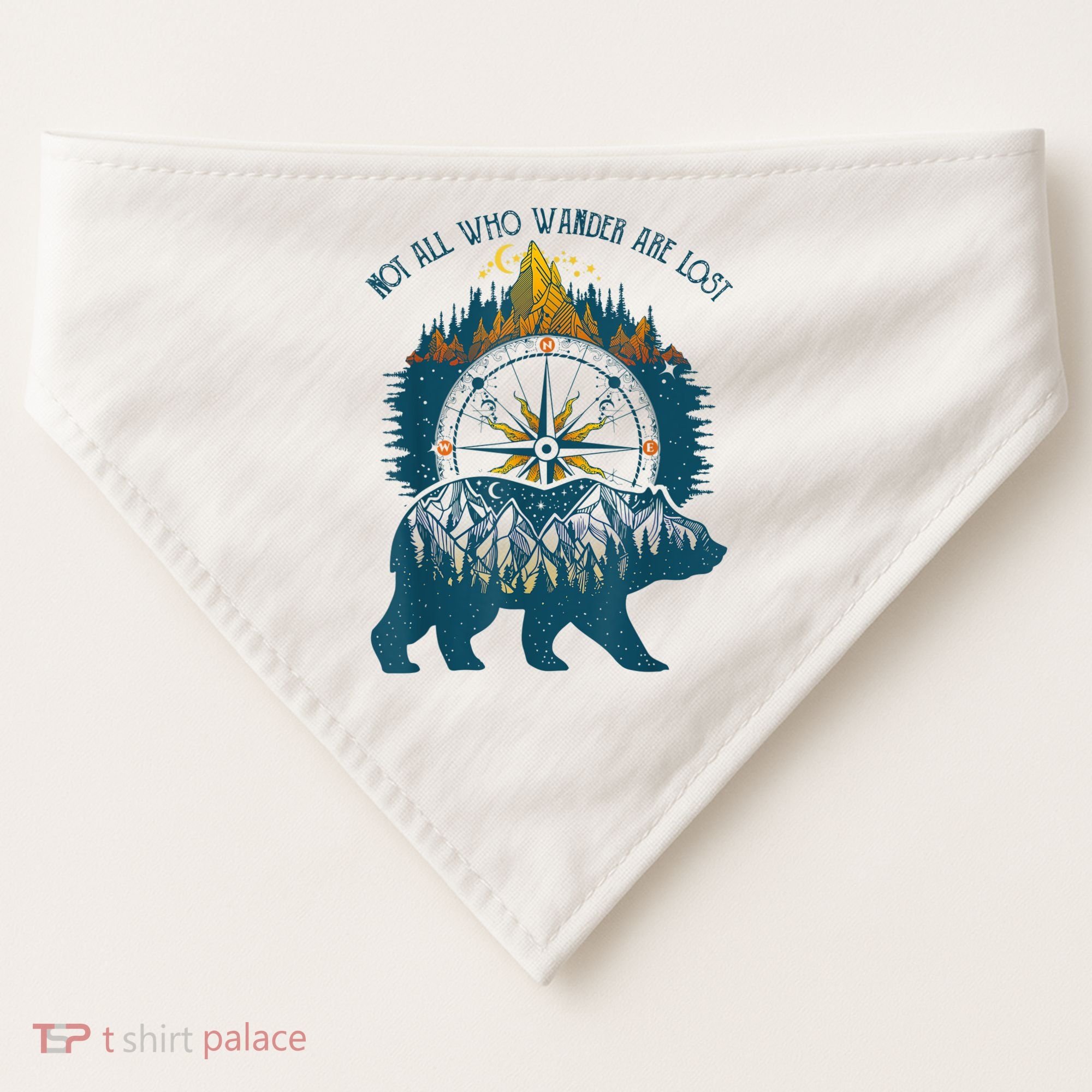 Not All Who Wander Are Lost Bear Camping Crew Happy Camper USA-Made Doggie Bandana