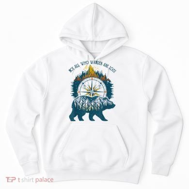 Not All Who Wander Are Lost Bear Camping Crew Happy Camper Hoodie
