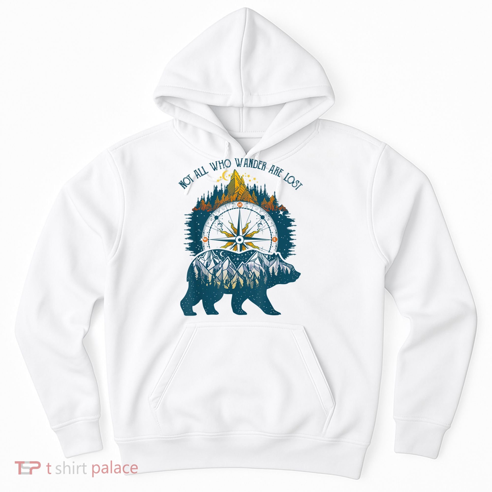 Not All Who Wander Are Lost Bear Camping Crew Happy Camper Hoodie