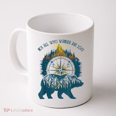 Not All Who Wander Are Lost Bear Camping Crew Happy Camper Coffee Mug
