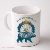 Not All Who Wander Are Lost Bear Camping Crew Happy Camper Coffee Mug thumb 0