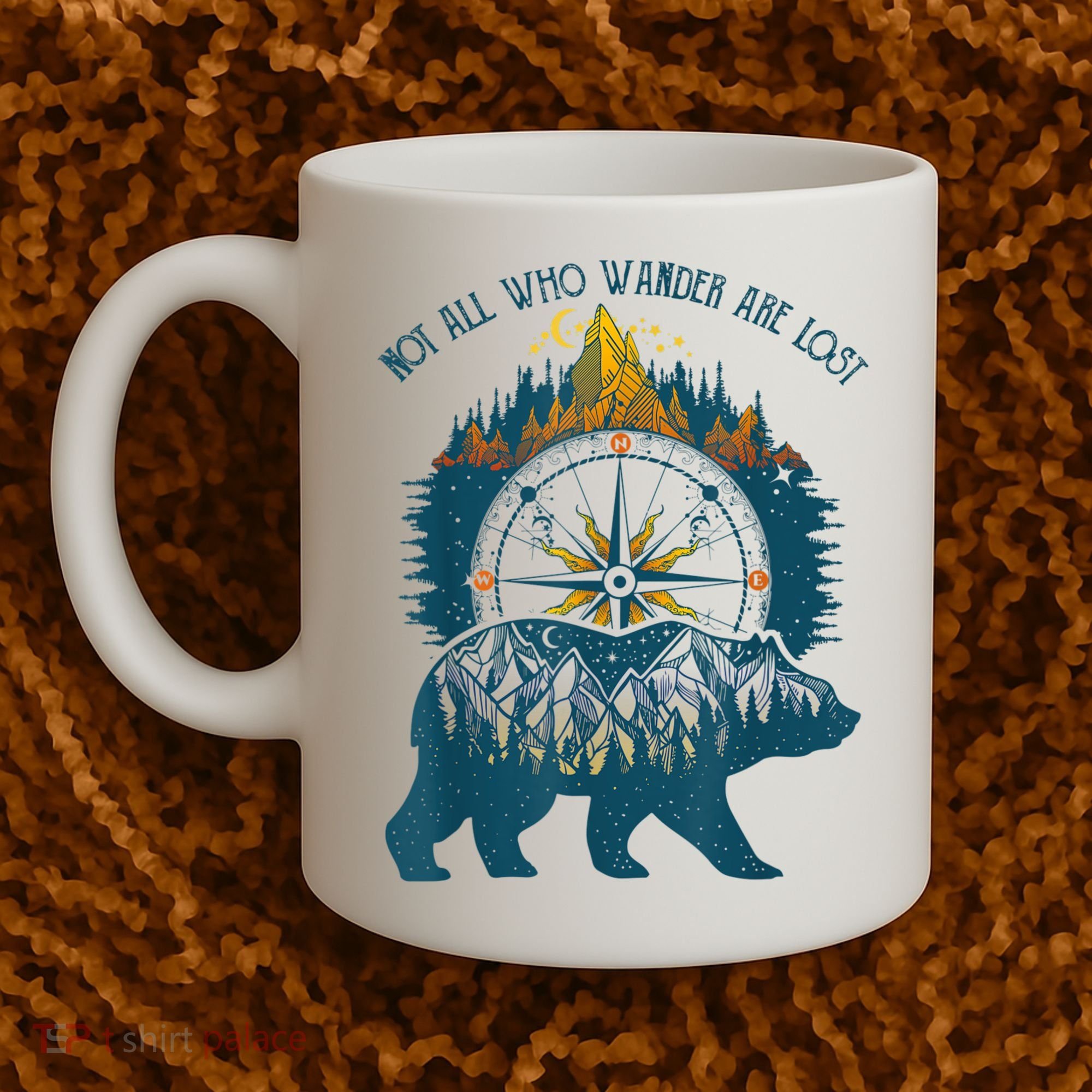 Not All Who Wander Are Lost Bear Camping Crew Happy Camper Coffee Mug