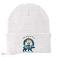 Not All Who Wander Are Lost Bear Camping Crew Happy Camper Beanie thumb 0