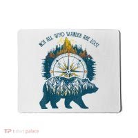 Not All Who Wander Are Lost Bear Camping Crew Happy Camper Mousepad thumb 0