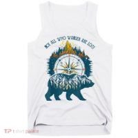 Not All Who Wander Are Lost Bear Camping Crew Happy Camper Tank Top thumb 0