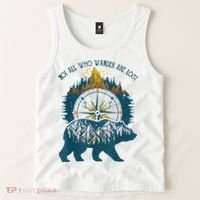 Not All Who Wander Are Lost Bear Camping Crew Happy Camper Tank Top thumb 2
