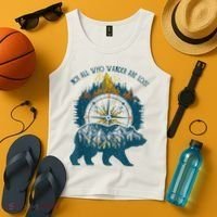 Not All Who Wander Are Lost Bear Camping Crew Happy Camper Tank Top thumb 4
