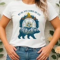 Not All Who Wander Are Lost Bear Camping Crew Happy Camper Women's T-Shirt thumb 2