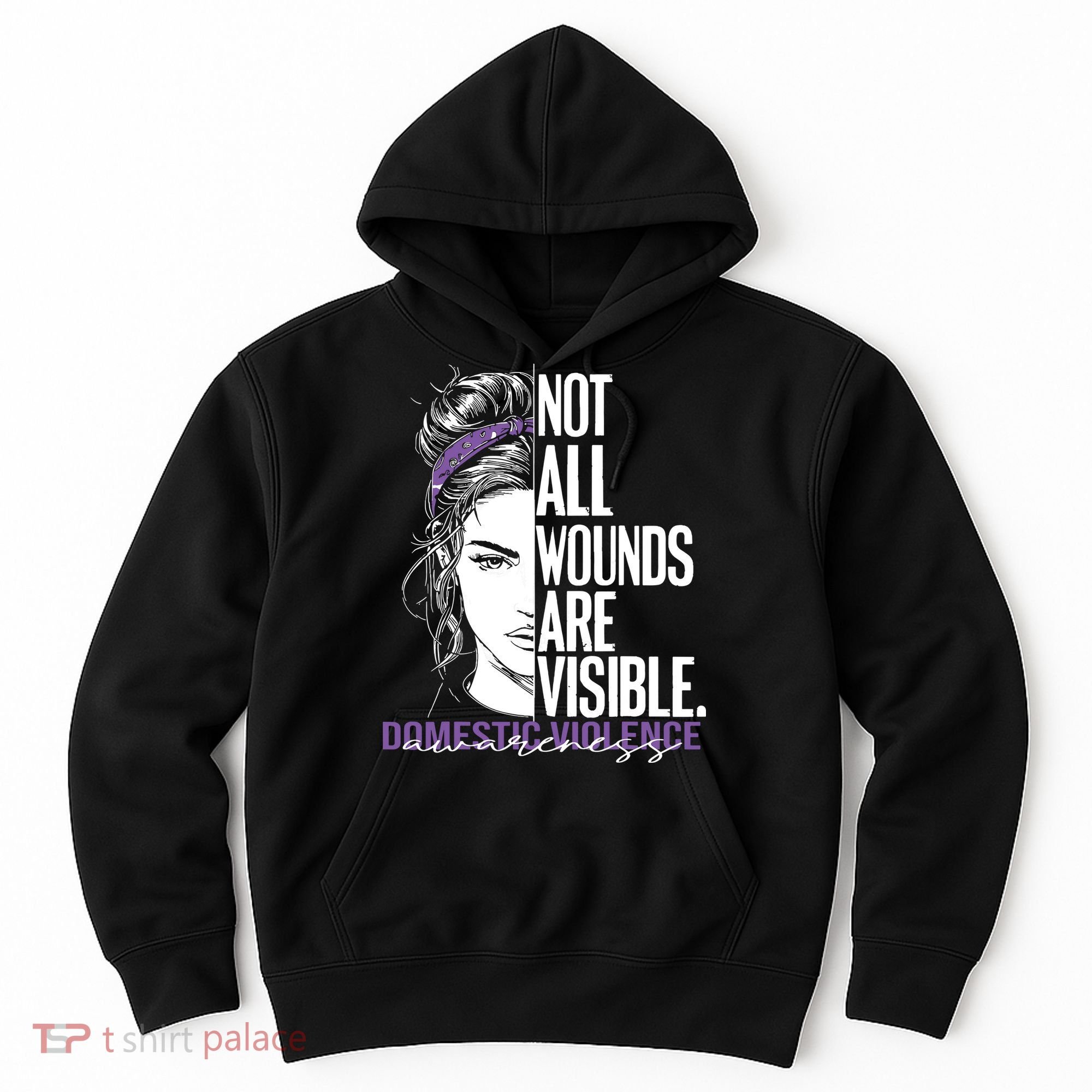 Not All Wounds Are Visible Women Domestic Violence Awareness Hoodie