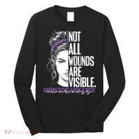 Not All Wounds Are Visible Women Domestic Violence Awareness Long Sleeve Shirt thumb 0