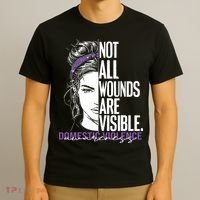 Not All Wounds Are Visible Women Domestic Violence Awareness T-Shirt thumb 3