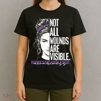 Not All Wounds Are Visible Women Domestic Violence Awareness T-Shirt thumb 4