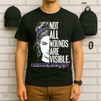 Not All Wounds Are Visible Women Domestic Violence Awareness T-Shirt thumb 6