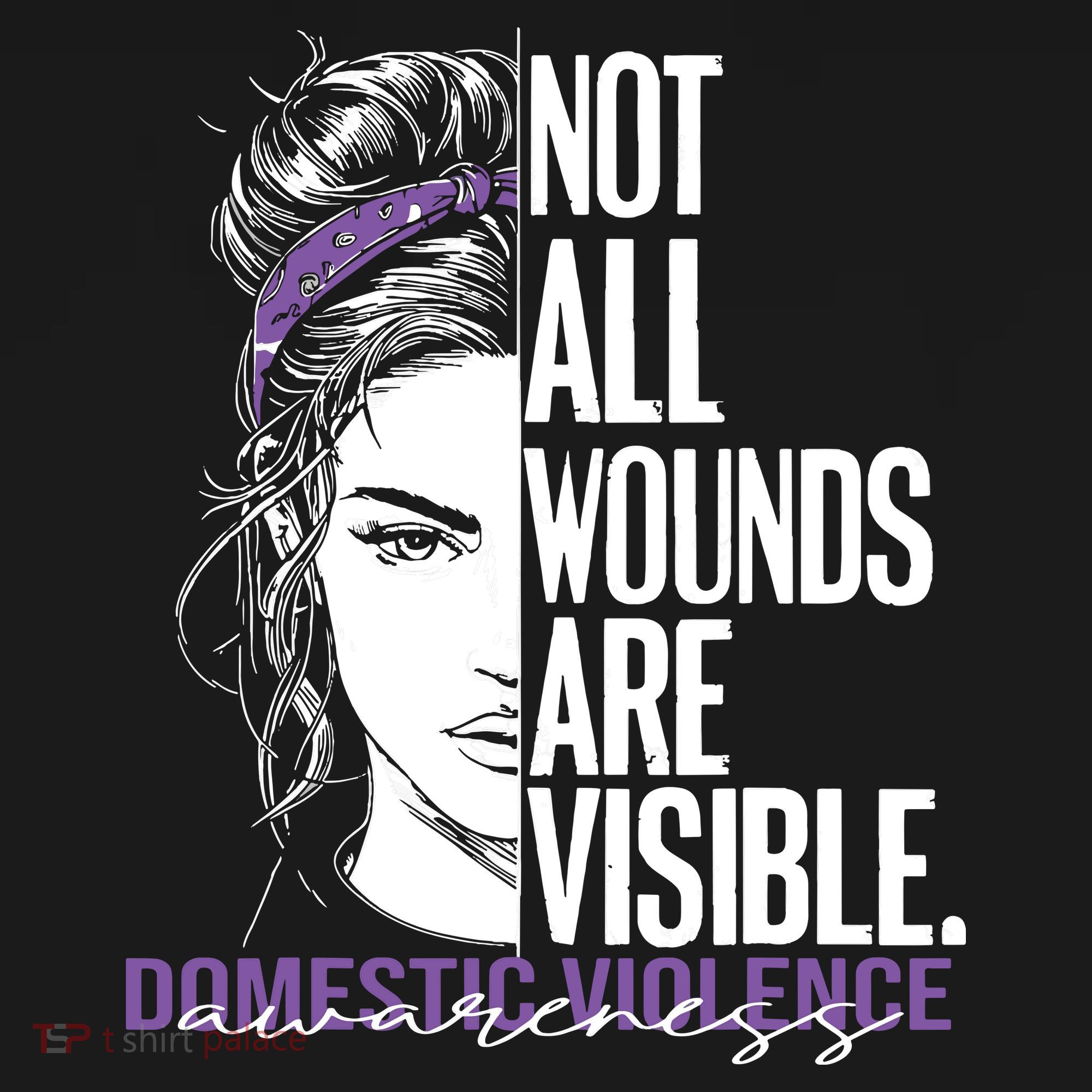 Not All Wounds Are Visible Women Domestic Violence Awareness Women's Hoodie