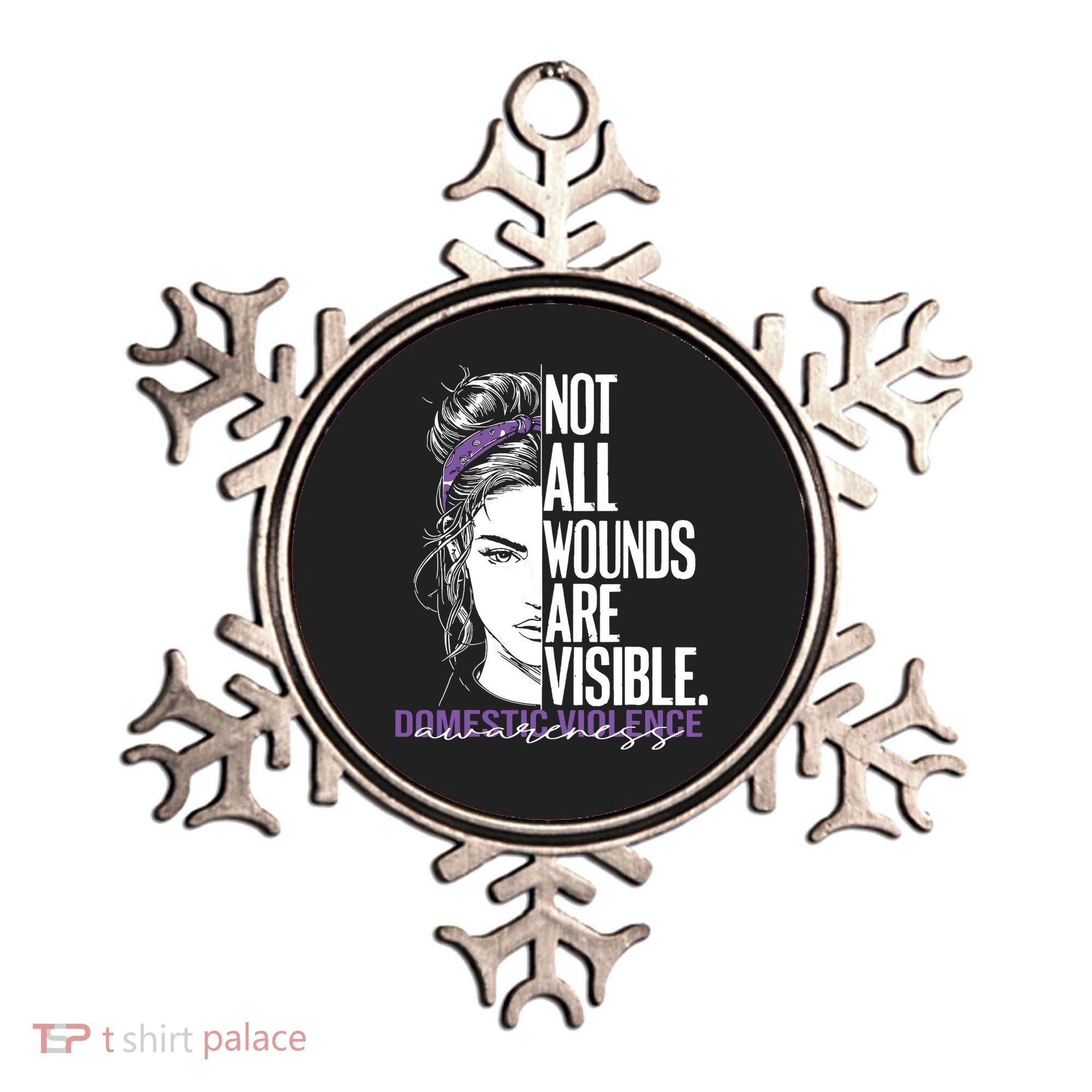 Not All Wounds Are Visible Women Domestic Violence Awareness Ornament
