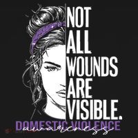 Not All Wounds Are Visible Women Domestic Violence Awareness Baby Bodysuit thumb 2