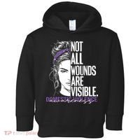 Not All Wounds Are Visible Women Domestic Violence Awareness Toddler Hoodie thumb 0
