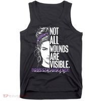Not All Wounds Are Visible Women Domestic Violence Awareness Tank Top thumb 0