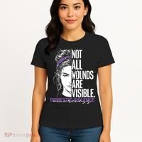 Not All Wounds Are Visible Women Domestic Violence Awareness Women's T-Shirt thumb 4