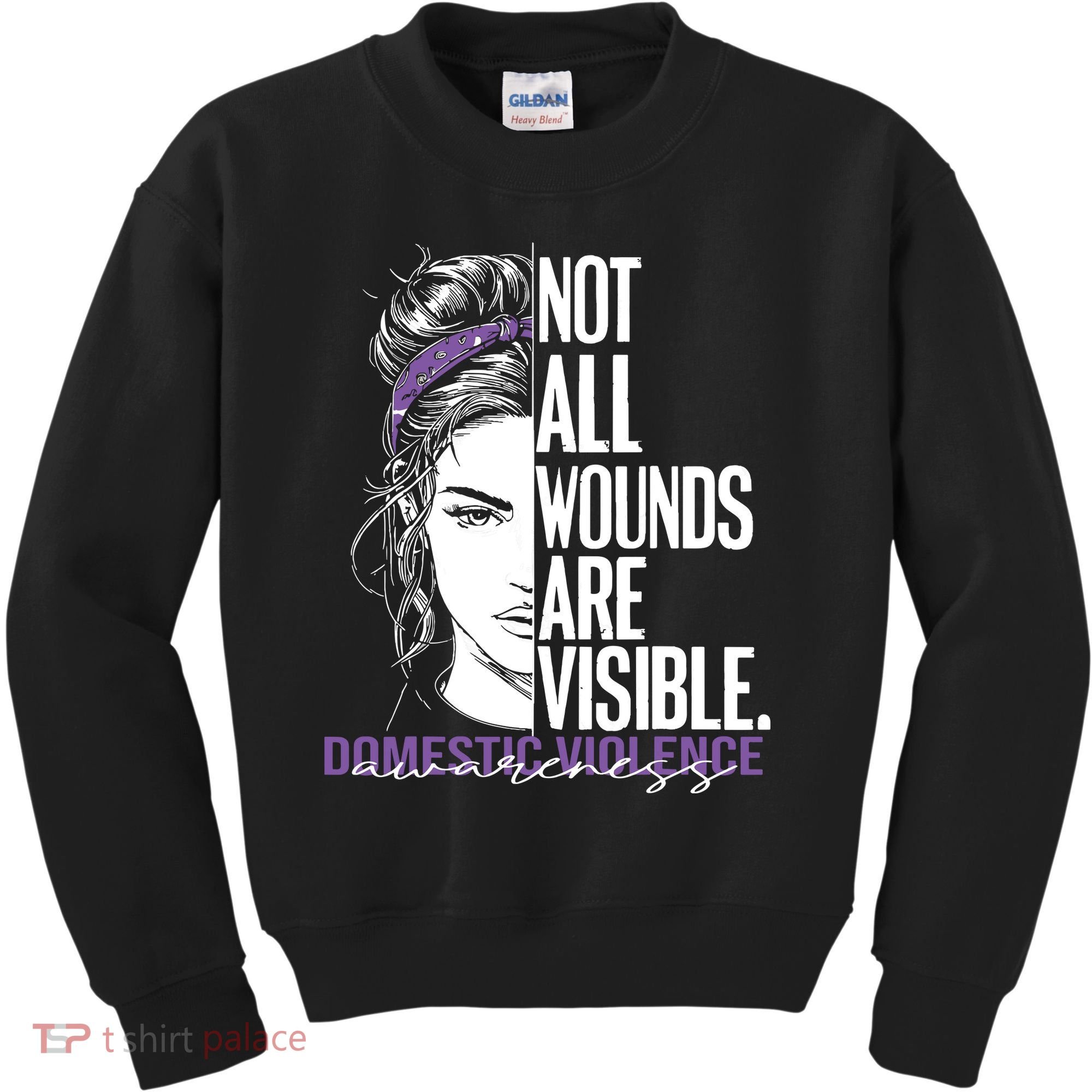 Not All Wounds Are Visible Women Domestic Violence Awareness Kids Sweatshirt