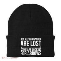 Not All Who Wander Are Lost Some Looking For Arrows Archery Beanie thumb 0