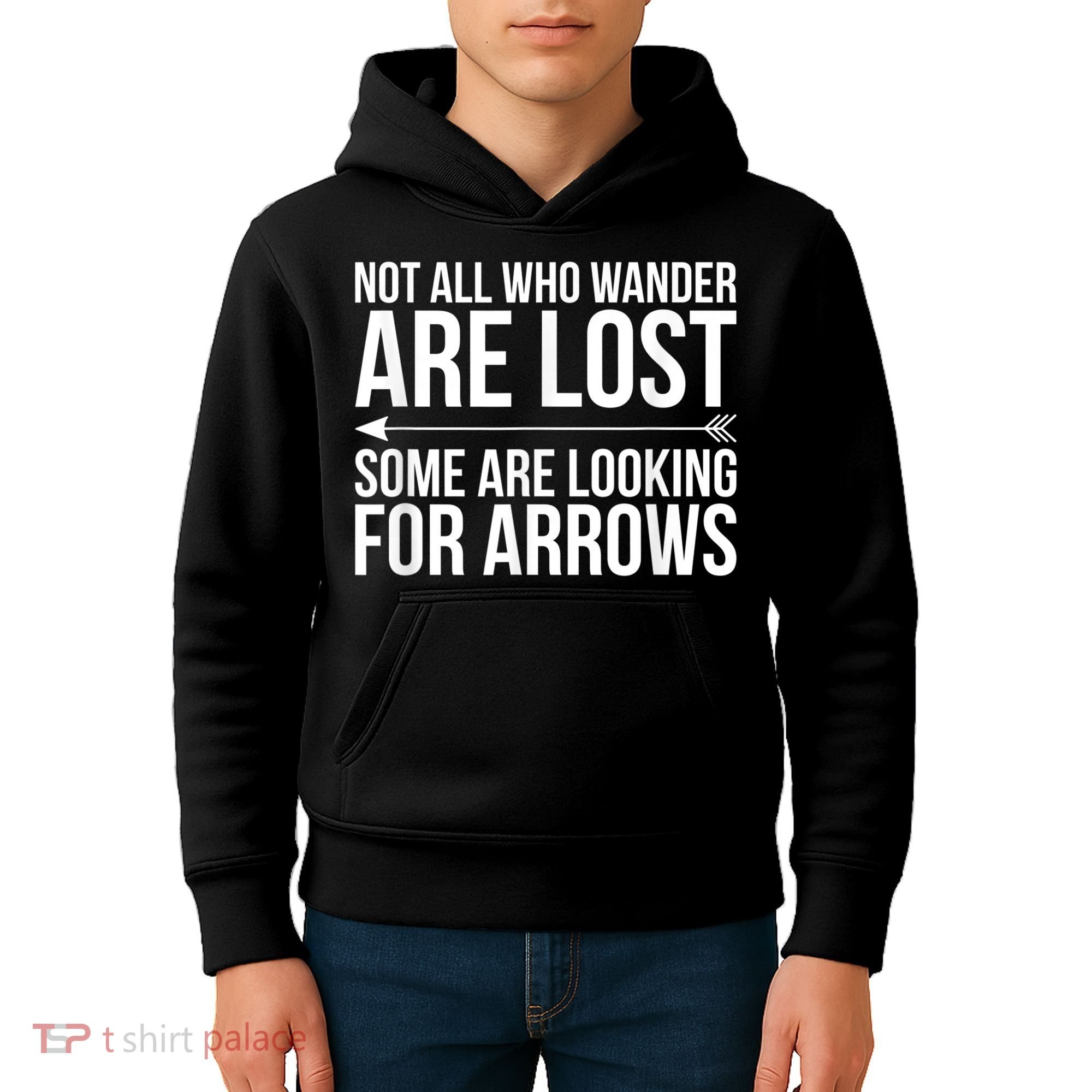 Not All Who Wander Are Lost Some Looking For Arrows Archery Kids Hoodie