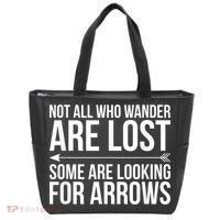 Not All Who Wander Are Lost Some Looking For Arrows Archery Tote Bag thumb 0