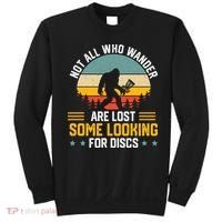 Not All Who Wander Are Lost Disc Golf Bigfoot Funny Golfing Sweatshirt thumb 0
