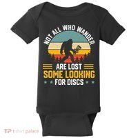 Not All Who Wander Are Lost Disc Golf Bigfoot Funny Golfing Baby Bodysuit thumb 0