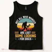 Not All Who Wander Are Lost Disc Golf Bigfoot Funny Golfing Tank Top thumb 2