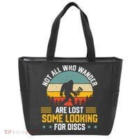 Not All Who Wander Are Lost Disc Golf Bigfoot Funny Golfing Tote Bag thumb 0