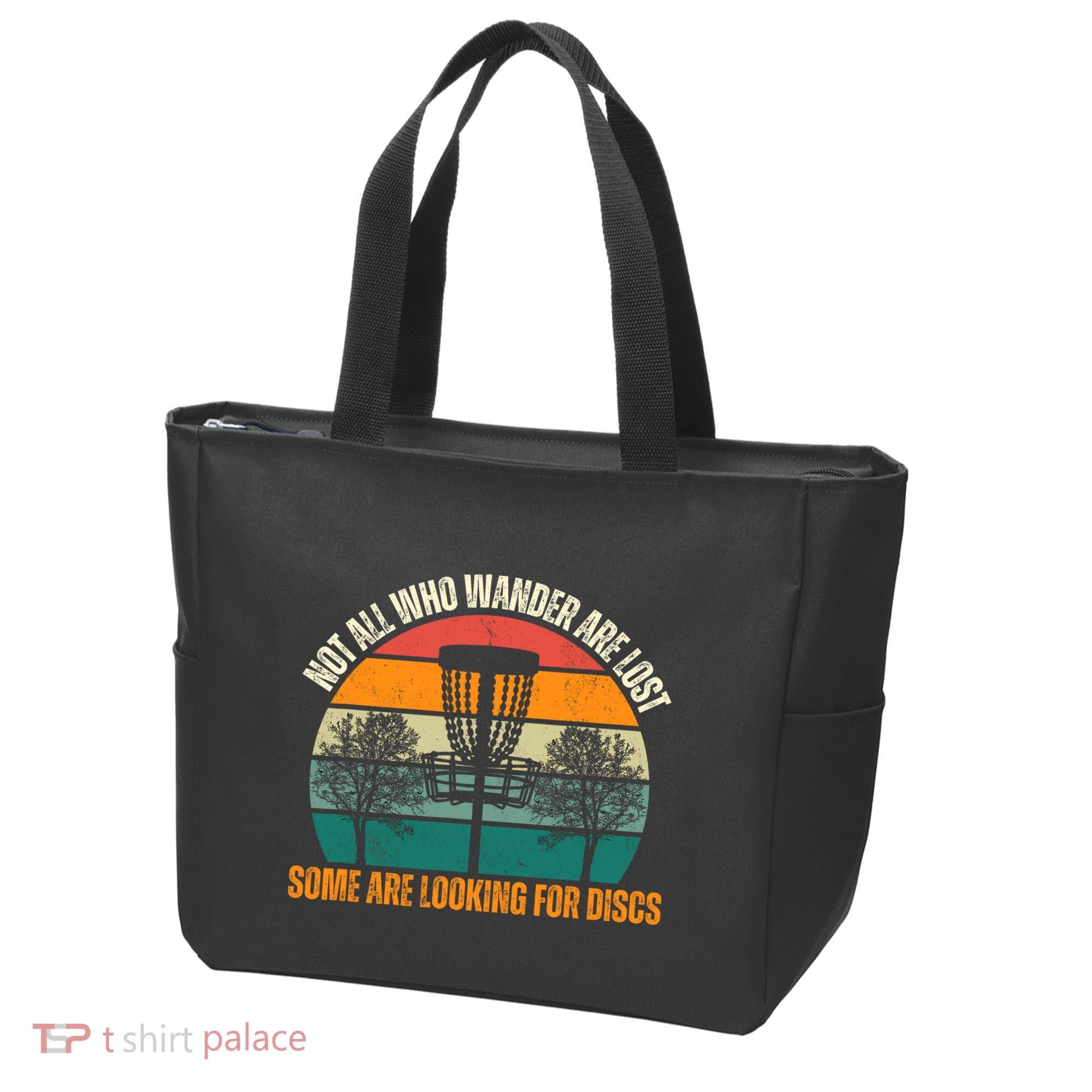 Not All Who Wander Are Lost Some Are Looking For Discs Tote Bag