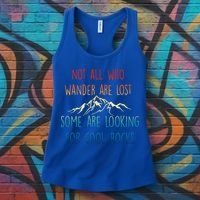 Not All Who Wander Are Lost Some Are Looking For Cool Rocks Women's Tank Top thumb 3