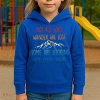Not All Who Wander Are Lost Some Are Looking For Cool Rocks Kids Hoodie thumb 3