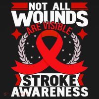 Not All Wounds Are Visible  Stroke Awareness Red Ribbon Long Sleeve Shirt thumb 2