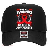 Not All Wounds Are Visible  Stroke Awareness Red Ribbon Hat thumb 0