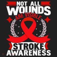 Not All Wounds Are Visible  Stroke Awareness Red Ribbon Hat thumb 2