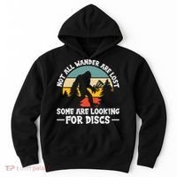 Not All Who Wander Are Lost Disc Golf Bigfoot Frisbee Player Hoodie thumb 0
