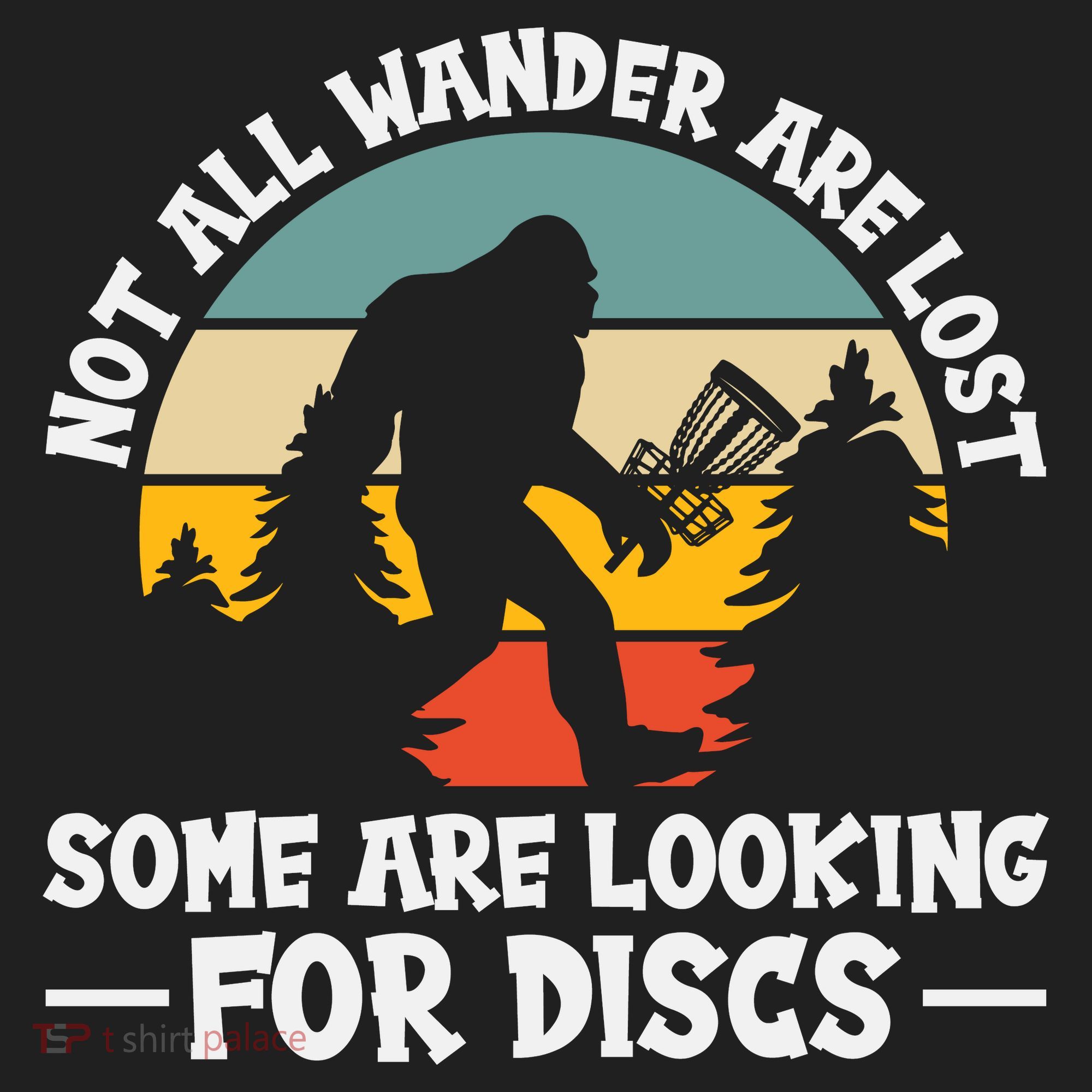 Not All Who Wander Are Lost Disc Golf Bigfoot Frisbee Player Beanie