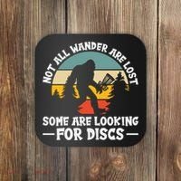 Not All Who Wander Are Lost Disc Golf Bigfoot Frisbee Player Coaster thumb 0