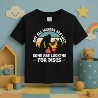 Not All Who Wander Are Lost Disc Golf Bigfoot Frisbee Player Toddler T-Shirt thumb 3