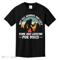 Not All Who Wander Are Lost Disc Golf Bigfoot Frisbee Player Kids T-Shirt thumb 0