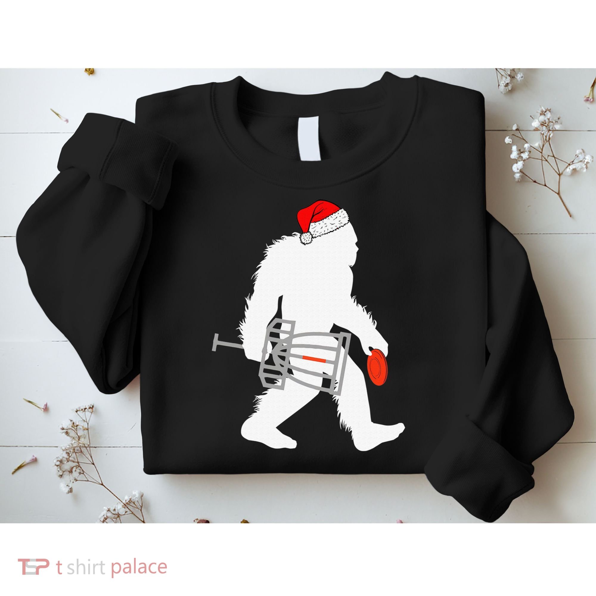 Not All Who Wander Are Lost Disc Golf Bigfoot Christmas Sweatshirt