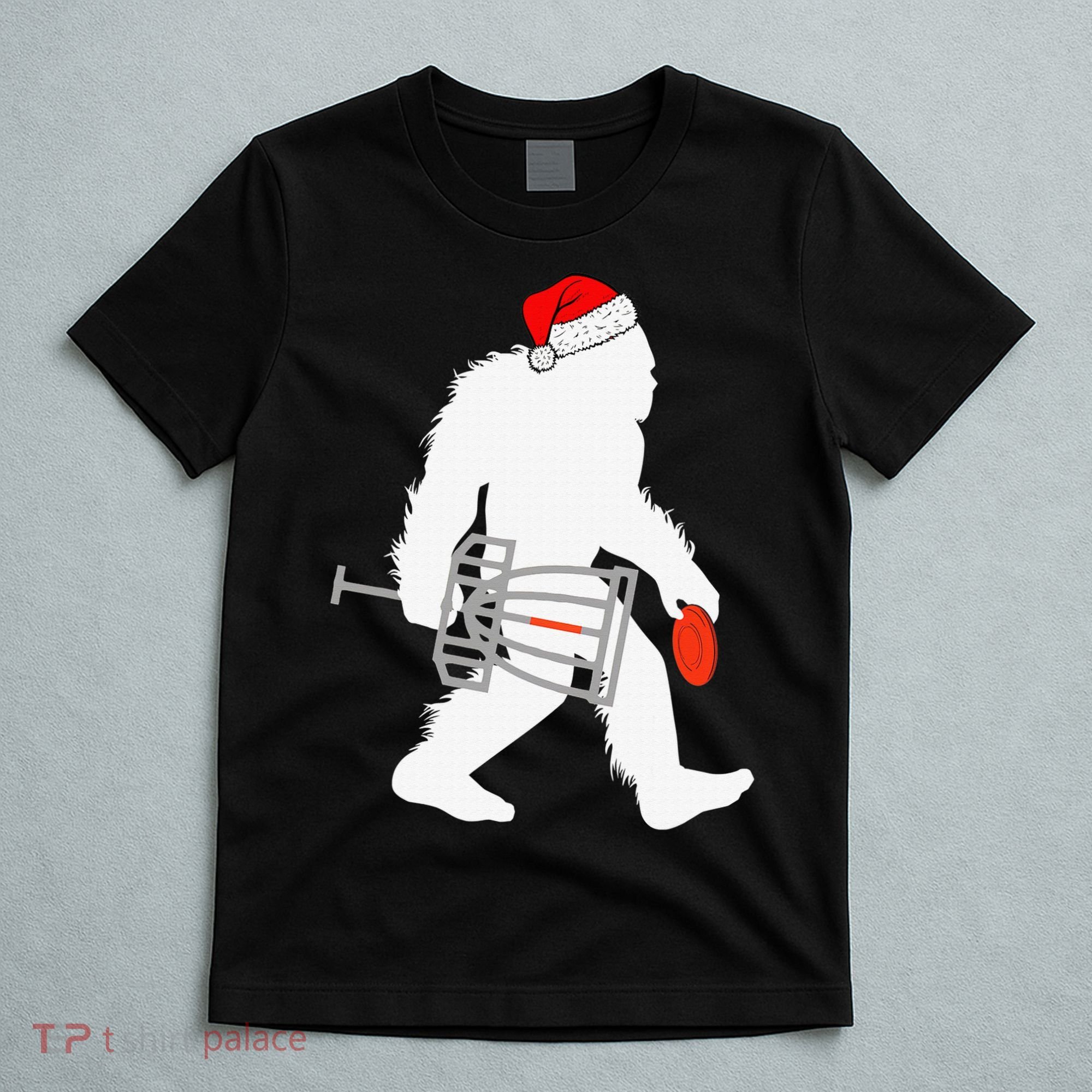 Not All Who Wander Are Lost Disc Golf Bigfoot Christmas T-Shirt