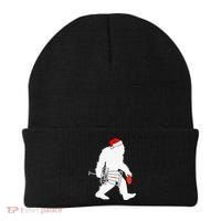 Not All Who Wander Are Lost Disc Golf Bigfoot Christmas Beanie thumb 0