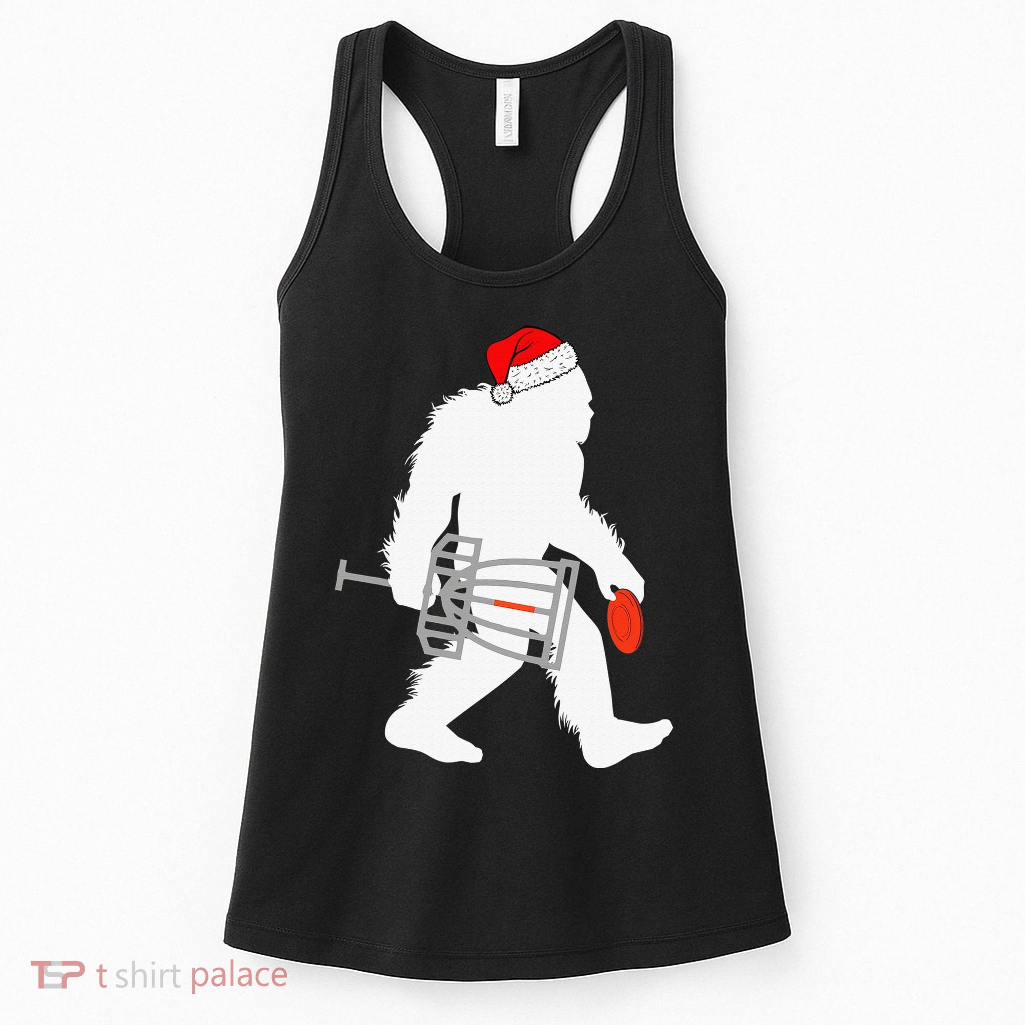 Not All Who Wander Are Lost Disc Golf Bigfoot Christmas Women's Tank Top