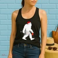 Not All Who Wander Are Lost Disc Golf Bigfoot Christmas Women's Tank Top thumb 2