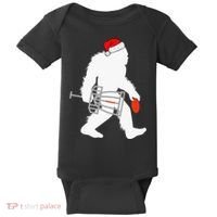 Not All Who Wander Are Lost Disc Golf Bigfoot Christmas Baby Bodysuit thumb 0